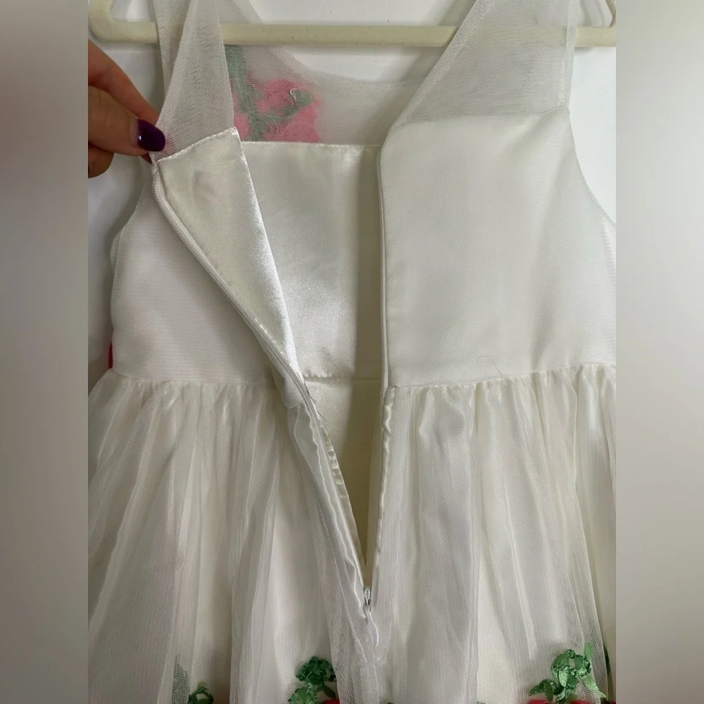 American Princess Formal Dress with Floral Embroidery size 4